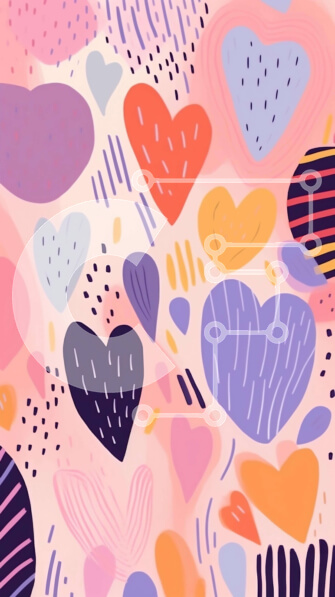 Intra Συλλεκτικό Ξύλινο Παζλ Plywood  4mm - Πολύχρωμο φόντο καρδιά για την ημέρα του Αγίου Βαλεντίνου και ειδικές περιστάσεις Σε Ξύλινο Κουτί - Διαστάσεις Puzzle: 10x10 cm – 25 κομμάτια