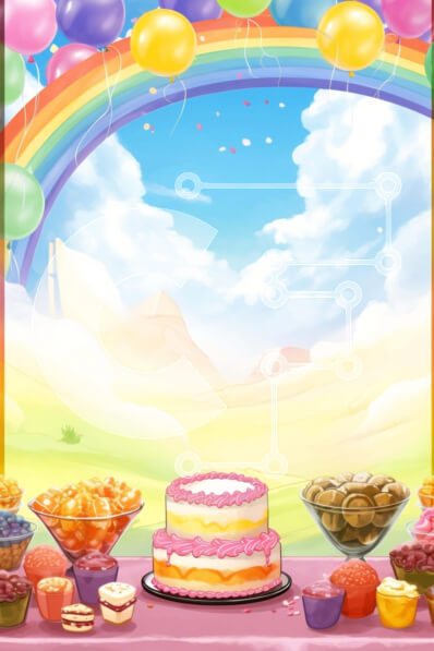 Intra Συλλεκτικό Ξύλινο Παζλ Plywood  4mm - Πολύχρωμο πάρτι γενεθλίων με μπαλόνια και επιδόρπια Σε Ξύλινο Κουτί - Διαστάσεις: 10x10 cm – 25 κομμάτια