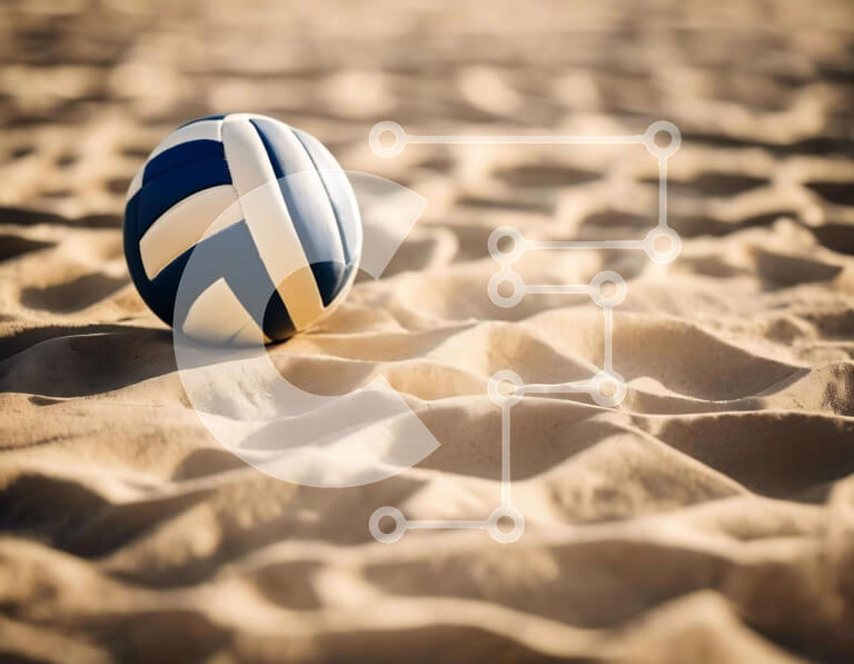 Intra Συλλεκτικό Ξύλινο Παζλ Plywood  4mm - Μπάλα βόλεϊ στην αμμώδη παραλία Σε Ξύλινο Κουτί - Διαστάσεις Puzzle: 10x10 cm – 25 κομμάτια