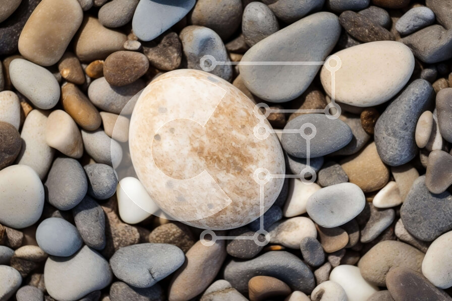 Intra Συλλεκτικό Ξύλινο Παζλ Plywood  4mm - Μεγάλη πέτρα σε βότσαλα και βράχους Σε Ξύλινο Κουτί - Διαστάσεις: 10x10 cm – 25 κομμάτια