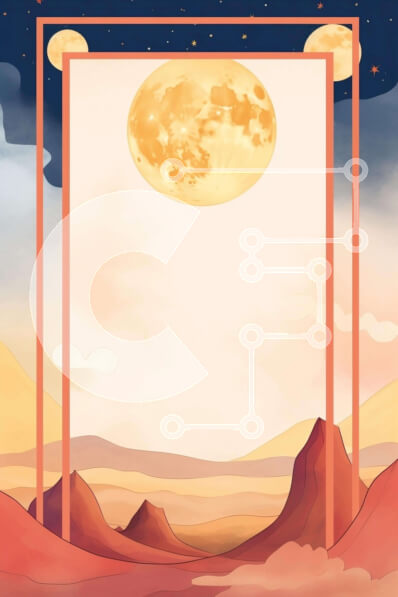 Σετ των 2 Intra Συλλεκτικό Ξύλινο Παζλ Plywood  4mm - Φόντο πλαισίων τοπίων φεγγαριών και βουνών Σε Ξύλινο Κουτί - Διαστάσεις: 10x10 cm – 25 κομμάτια