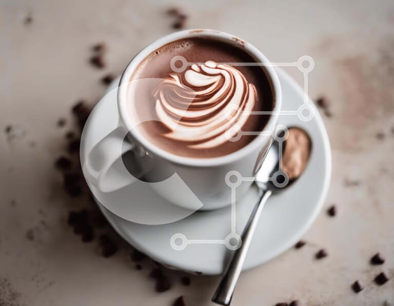 Σετ των 2 Intra Συλλεκτικό Ξύλινο Παζλ Plywood  4mm - Αφεθείτε σε ένα απολαυστικό φλιτζάνι ζεστή σοκολάτα με στροβιλισμούς Σε Ξύλινο Κουτί - Διαστάσεις: 10x10 cm – 25 κομμάτια