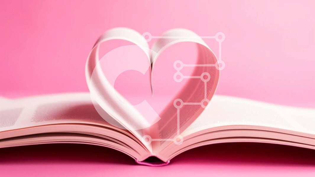 Intra Συλλεκτικό Ξύλινο Παζλ Plywood  4mm - Βιβλίο σε σχήμα καρδιάς σε ροζ φόντο Σε Ξύλινο Κουτί - Διαστάσεις Puzzle: 10x10 cm – 25 κομμάτια