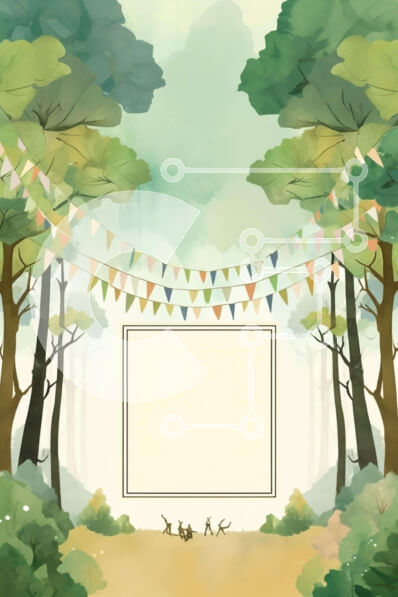 Σετ των 2 Intra Συλλεκτικό Ξύλινο Παζλ Plywood  4mm - Τοπίο ακουαρέλας με δέντρα και λουλούδια Σε Ξύλινο Κουτί - Διαστάσεις: 10x10 cm – 25 κομμάτια