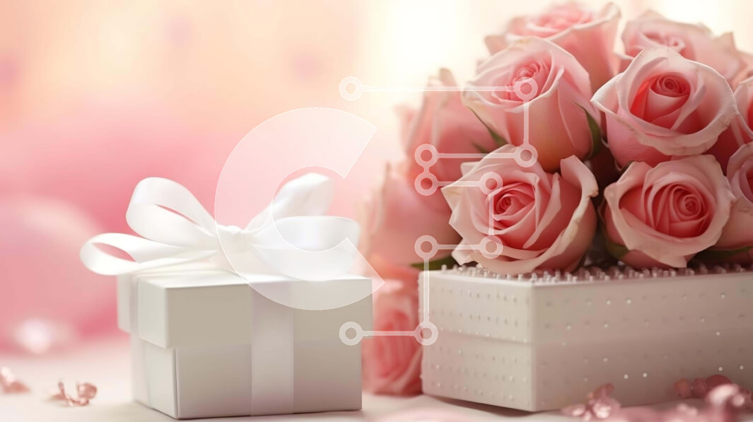 Intra Συλλεκτικό Ξύλινο Παζλ Plywood  4mm - Κουτί δώρου με ροζ τριαντάφυλλα και μπουκέτα για ειδικές περιστάσεις Σε Ξύλινο Κουτί - Διαστάσεις: 10x10 cm – 25 κομμάτια