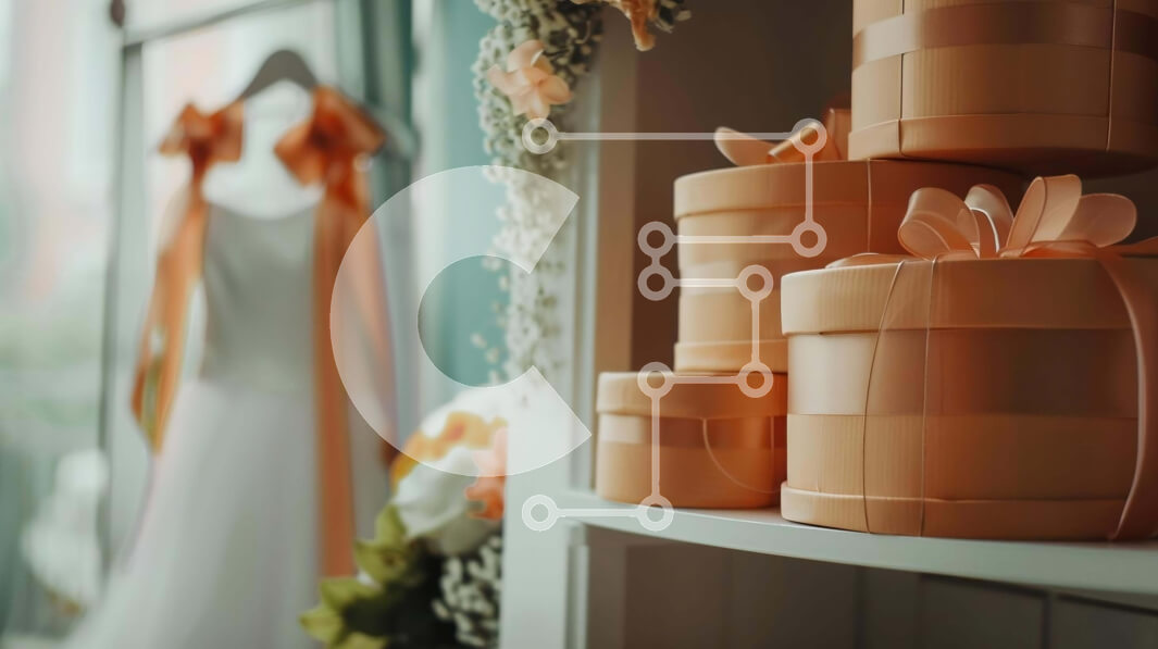 Σετ των 2 Intra Συλλεκτικό Ξύλινο Παζλ Plywood  4mm - Πορτοκαλί Κουτιά Δώρων και Εμφάνιση Νυφικών Σε Ξύλινο Κουτί - Διαστάσεις: 10x10 cm – 25 κομμάτια