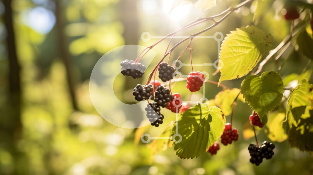 Intra Συλλεκτικό Ξύλινο Παζλ Plywood  4mm - Προσκαλώντας τα μούρα του δάσους στο κλαδί δέντρου Σε Ξύλινο Κουτί - Διαστάσεις: 10x10 cm – 25 κομμάτια