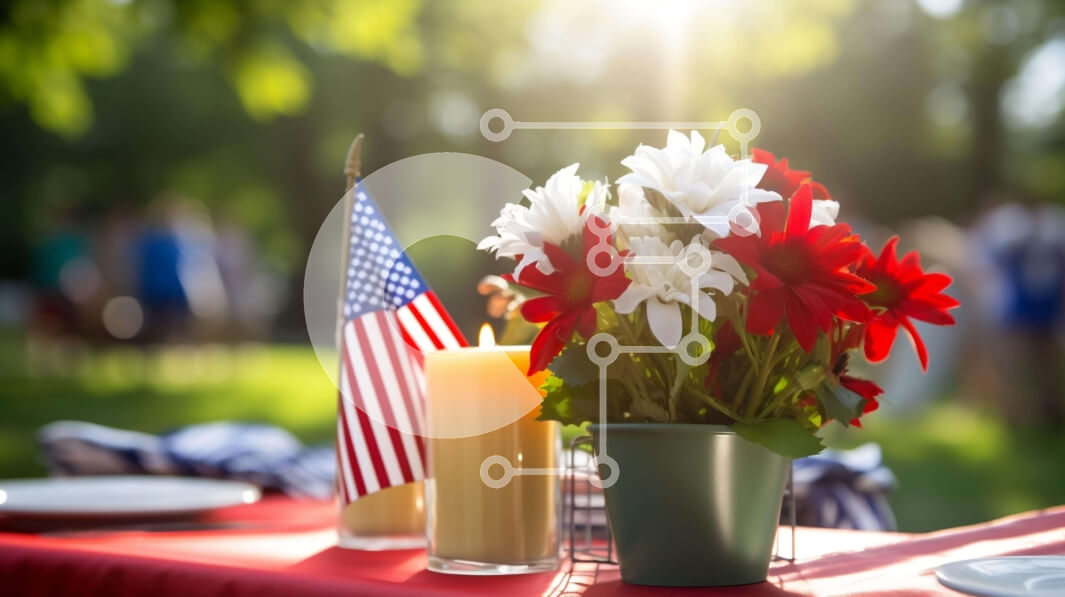 Intra Συλλεκτικό Ξύλινο Παζλ Plywood  4mm - Πατριωτικό τραπέζι με λουλούδια και κεριά Σε Ξύλινο Κουτί - Διαστάσεις: 10x10 cm – 25 κομμάτια