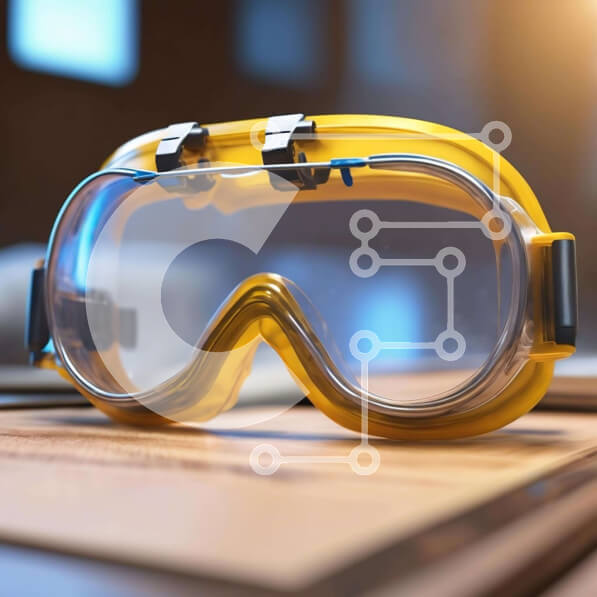 Intra Συλλεκτικό Ξύλινο Παζλ Plywood  4mm - Κίτρινα προστατευτικά γυαλιά στο ανοιχτό βιβλίο Σε Ξύλινο Κουτί - Διαστάσεις Puzzle: 10x10 cm – 25 κομμάτια