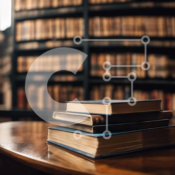 Intra Συλλεκτικό Ξύλινο Παζλ Plywood  4mm - Στοίβα από βιβλία σε ξύλινο τραπέζι στη βιβλιοθήκη Σε Ξύλινο Κουτί - Διαστάσεις Puzzle: 10x10 cm – 25 κομμάτια