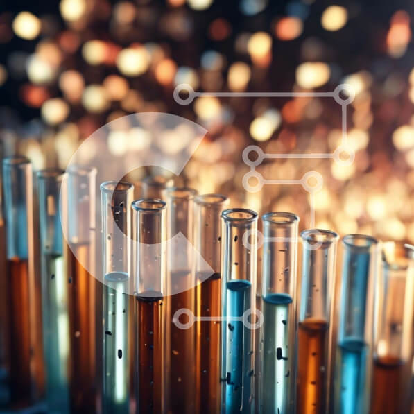 Intra Συλλεκτικό Ξύλινο Παζλ Plywood  4mm - Πολύχρωμοι δοκιμαστικοί σωλήνες για επιστημονική έρευνα και πειραματισμό Σε Ξύλινο Κουτί - Διαστάσεις Puzzle: 10x10 cm – 25 κομμάτια