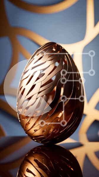 Intra Συλλεκτικό Ξύλινο Παζλ Plywood  4mm - Μεταλλικό διακοσμητικό αντικείμενο σε αφηρημένο φόντο Σε Ξύλινο Κουτί - Διαστάσεις: 10x10 cm – 25 κομμάτια