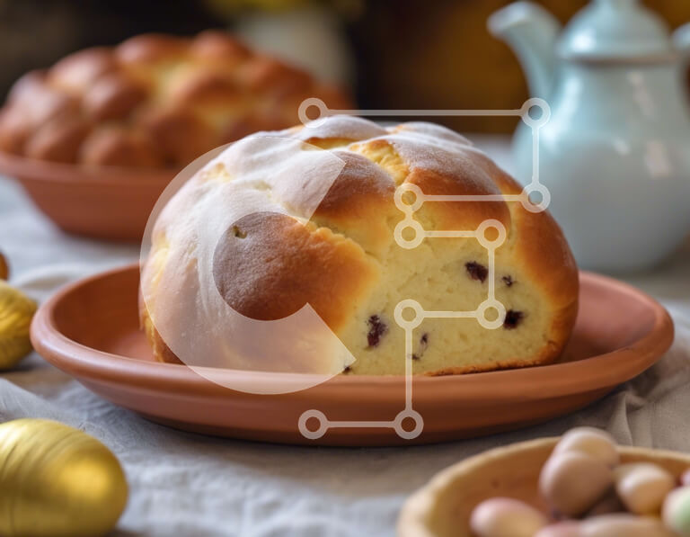 Σετ των 2 Intra Συλλεκτικό Ξύλινο Παζλ Plywood  4mm - Εορταστικό Πρωινό με Ψωμί και Αυγό Σε Ξύλινο Κουτί - Διαστάσεις: 10x10 cm – 25 κομμάτια