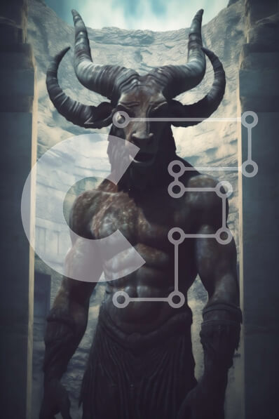 Σετ των 2 Intra Συλλεκτικό Ξύλινο Παζλ Plywood  4mm - Ισχυρός ταύρος με μεταλλικά κέρατα γυαλάδας σε Stone Archway Σε Ξύλινο Κουτί - Διαστάσεις: 10x10 cm – 25 κομμάτια