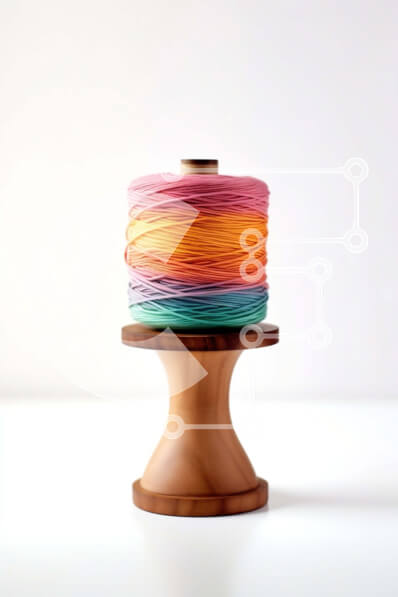 Intra Συλλεκτικό Ξύλινο Παζλ Plywood  4mm - Πολύχρωμο ξύλινο σταντ με καρούλι από κλωστή στο επάνω μέρος Σε Ξύλινο Κουτί - Διαστάσεις: 10x10 cm – 25 κομμάτια