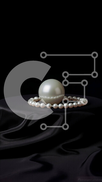 Intra Συλλεκτικό Ξύλινο Παζλ Plywood  4mm - Όμορφη εικόνα ενός λευκού μαργαριταριού σε ένα μαύρο πανί Σε Ξύλινο Κουτί - Διαστάσεις: 10x10 cm – 25 κομμάτια