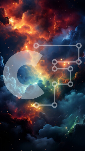 Σετ των 2 Intra Συλλεκτικό Ξύλινο Παζλ Plywood  4mm - Ζωντανή εικόνα ενός πολύχρωμου ουρανού με σύννεφα και αστέρια Σε Ξύλινο Κουτί - Διαστάσεις: 10x10 cm – 25 κομμάτια