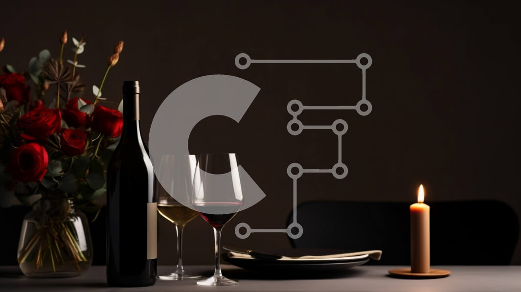 Σετ των 2 Intra Συλλεκτικό Ξύλινο Παζλ Plywood  4mm - Ρομαντικό Σετ τραπεζιού με ποτήρια κρασιού και κόκκινα τριαντάφυλλα Σε Ξύλινο Κουτί - Διαστάσεις: 10x10 cm – 25 κομμάτια