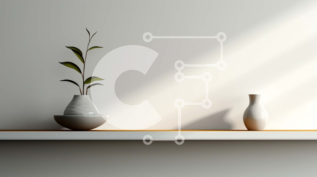 Intra Συλλεκτικό Ξύλινο Παζλ Plywood  4mm - Δύο βάζα σε ένα ράφι με φυλλώδες φυτό και άδειο βάζο Σε Ξύλινο Κουτί - Διαστάσεις Puzzle: 10x10 cm – 25 κομμάτια