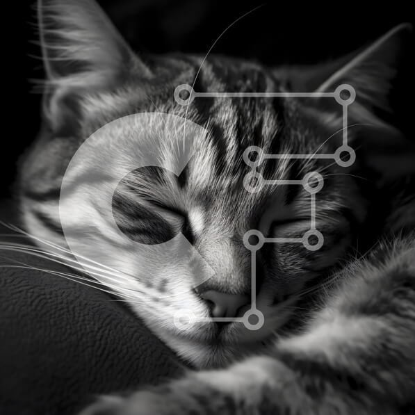 Intra Συλλεκτικό Ξύλινο Παζλ Plywood  4mm - Όμορφη κοντινή εικόνα του προσώπου μιας γάτας Σε Ξύλινο Κουτί - Διαστάσεις: 10x10 cm – 25 κομμάτια