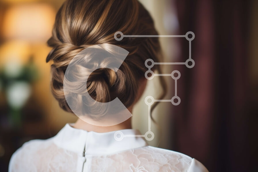 Intra Συλλεκτικό Ξύλινο Παζλ Plywood  4mm - Κομψή γυναίκα με λευκή μπλούζα και μαύρη φούστα μολύβι που στέκεται δίπλα στο παράθυρο Σε Ξύλινο Κουτί - Διαστάσεις Puzzle: 10x10 cm – 25 κομμάτια