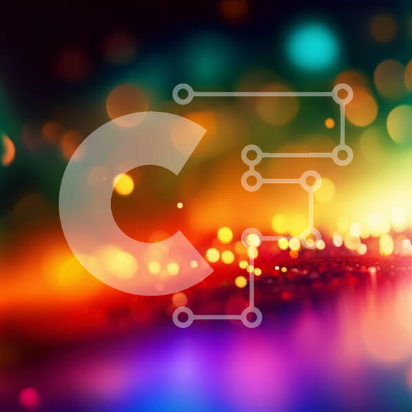 Intra Συλλεκτικό Ξύλινο Παζλ Plywood  4mm - Ζωντανό και δυναμικό αφηρημένο φόντο με θολά φώτα Σε Ξύλινο Κουτί - Διαστάσεις Puzzle: 10x10 cm – 25 κομμάτια