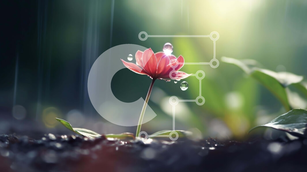 Intra Συλλεκτικό Ξύλινο Παζλ Plywood  4mm - Ζωντανό κόκκινο λουλούδι με σταγόνες βροχής Σε Ξύλινο Κουτί - Διαστάσεις: 10x10 cm – 25 κομμάτια