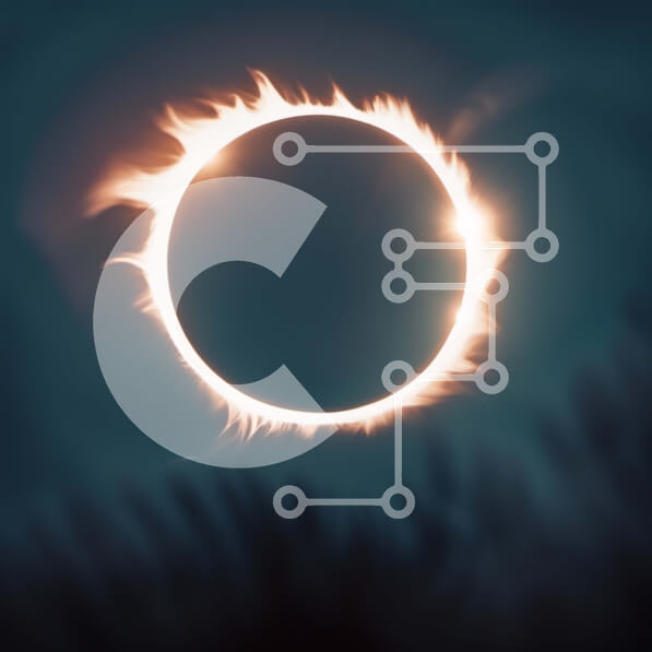 Intra Συλλεκτικό Ξύλινο Παζλ Plywood  4mm - Εκπληκτική ασπρόμαυρη εικόνα μιας έκλειψης ηλίου με μερικώς σκοτεινό ήλιο Σε Ξύλινο Κουτί - Διαστάσεις: 10x10 cm – 25 κομμάτια