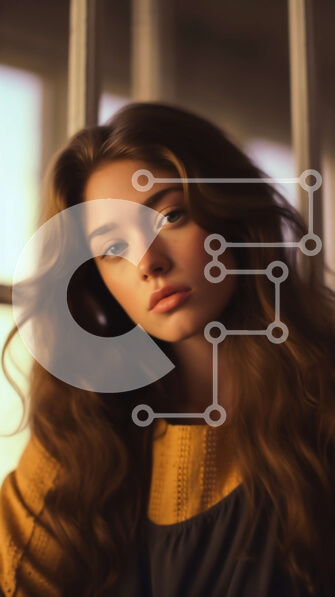 Intra Συλλεκτικό Ξύλινο Παζλ Plywood  4mm - Εκπληκτική εικόνα μιας γυναίκας που στέκεται μπροστά από τον ορίζοντα της πόλης στο ηλιοβασίλεμα Σε Ξύλινο Κουτί - Διαστάσεις Puzzle: 10x10 cm – 25 κομμάτια