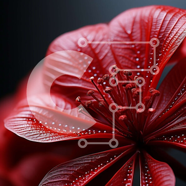 Intra Συλλεκτικό Ξύλινο Παζλ Plywood  4mm - Όμορφη εικόνα ενός κόκκινου λουλουδιού με σταγονίδια νερού Σε Ξύλινο Κουτί - Διαστάσεις: 10x10 cm – 25 κομμάτια