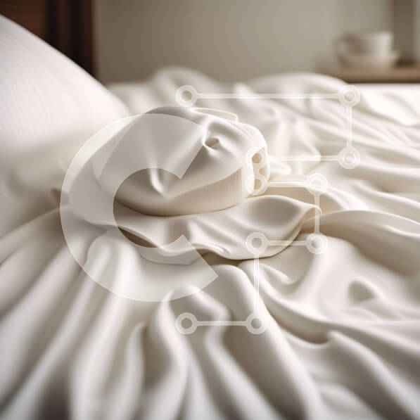 Intra Συλλεκτικό Ξύλινο Παζλ Plywood  4mm - Μινιμαλιστικό λευκό καπέλο σε κρεβάτι με καθαρά λευκά σεντόνια και μαξιλάρι Σε Ξύλινο Κουτί - Διαστάσεις Puzzle: 10x10 cm – 25 κομμάτια