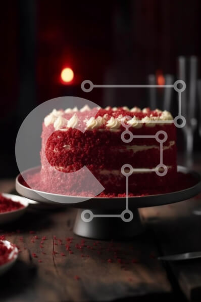 Σετ των 2 Intra Συλλεκτικό Ξύλινο Παζλ Plywood  4mm - Νόστιμο Red Velvet Cake με κρέμα τυριού Frosting Σε Ξύλινο Κουτί - Διαστάσεις: 10x10 cm – 25 κομμάτια