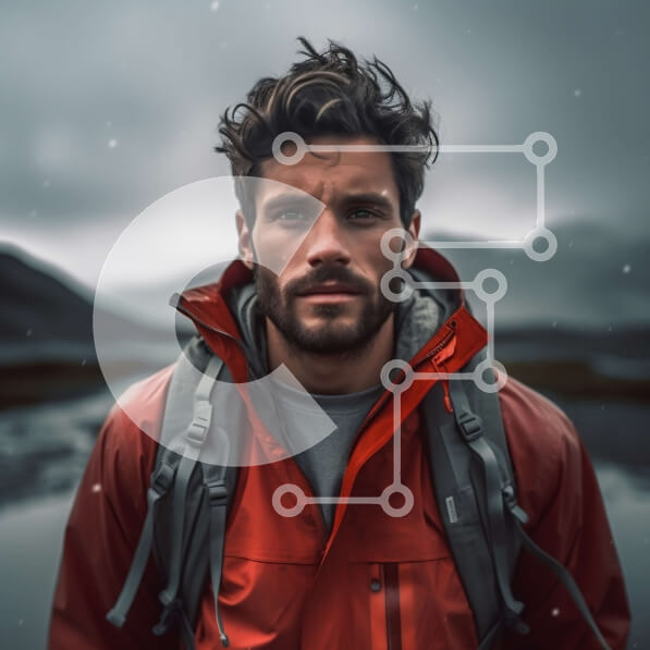 Intra Συλλεκτικό Ξύλινο Παζλ Plywood  4mm - Ασπρόμαυρη εικόνα ενός άνδρα που στέκεται σε μια βραχώδη ακτή και παρακολουθεί τα κύματα Σε Ξύλινο Κουτί - Διαστάσεις: 10x10 cm – 25 κομμάτια