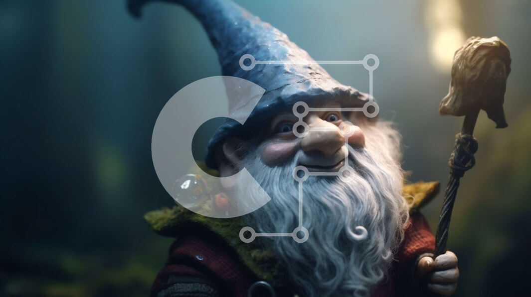 Intra Συλλεκτικό Ξύλινο Παζλ Plywood  4mm - Αξιολάτρευτη εικόνα ενός Gnome σε ένα δάσος Σε Ξύλινο Κουτί - Διαστάσεις: 10x10 cm – 25 κομμάτια