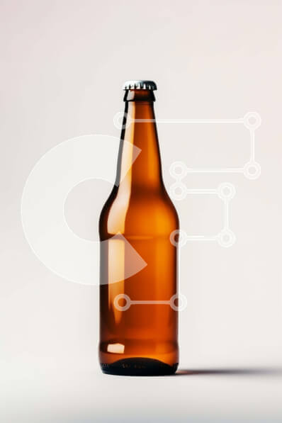 Intra Συλλεκτικό Ξύλινο Παζλ Plywood  4mm - Άδειο μπουκάλι μπύρας σε ανοιχτόχρωμο φόντο Σε Ξύλινο Κουτί - Διαστάσεις: 10x10 cm – 25 κομμάτια