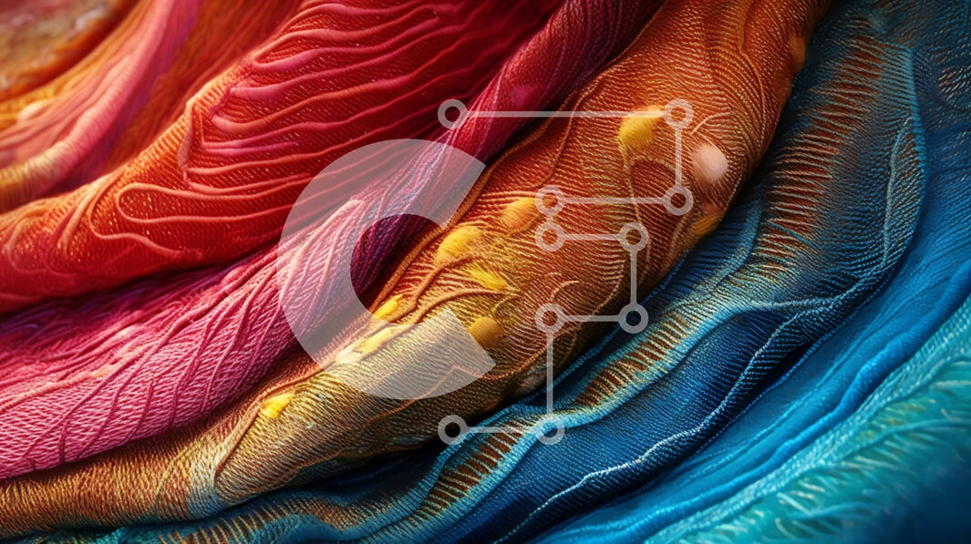 Intra Συλλεκτικό Ξύλινο Παζλ Plywood  4mm - Κινηματογράφηση σε πρώτο πλάνο με πολύχρωμο ύφασμα που στροβιλίζεται Σε Ξύλινο Κουτί - Διαστάσεις Puzzle: 10x10 cm – 25 κομμάτια