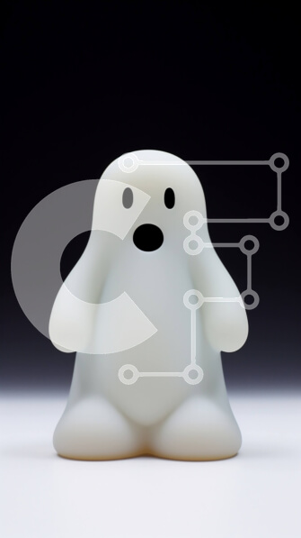 Intra Συλλεκτικό Ξύλινο Παζλ Plywood  4mm - Ιδιότροπο ειδώλιο φάντασμα Σε Ξύλινο Κουτί - Διαστάσεις: 10x10 cm – 25 κομμάτια