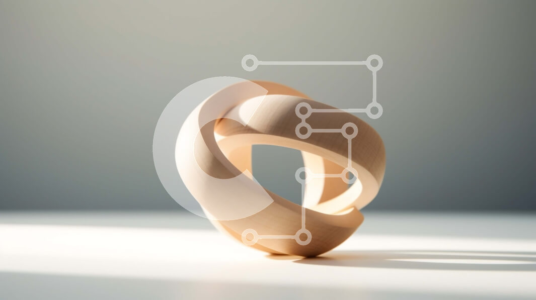 Intra Συλλεκτικό Ξύλινο Παζλ Plywood  4mm - Διαπλεκόμενοι Κύκλοι Ξύλινο Γλυπτό Σε Ξύλινο Κουτί - Διαστάσεις Puzzle: 10x10 cm – 25 κομμάτια