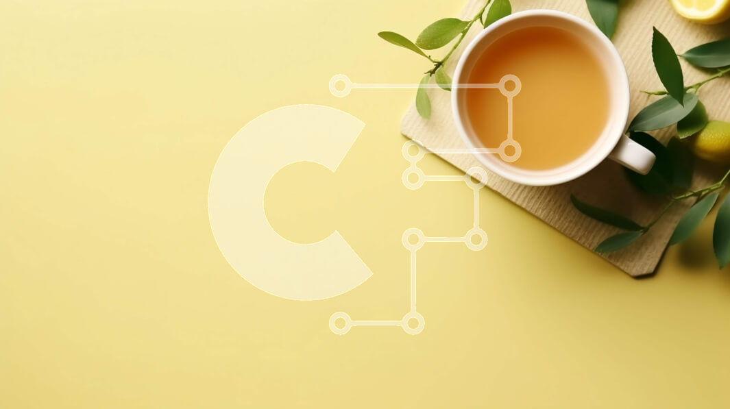 Σετ των 2 Intra Συλλεκτικό Ξύλινο Παζλ Plywood  4mm - Φλιτζάνι τσάι με φέτες λεμονιού σε κίτρινο φόντο Σε Ξύλινο Κουτί - Διαστάσεις: 10x10 cm – 25 κομμάτια