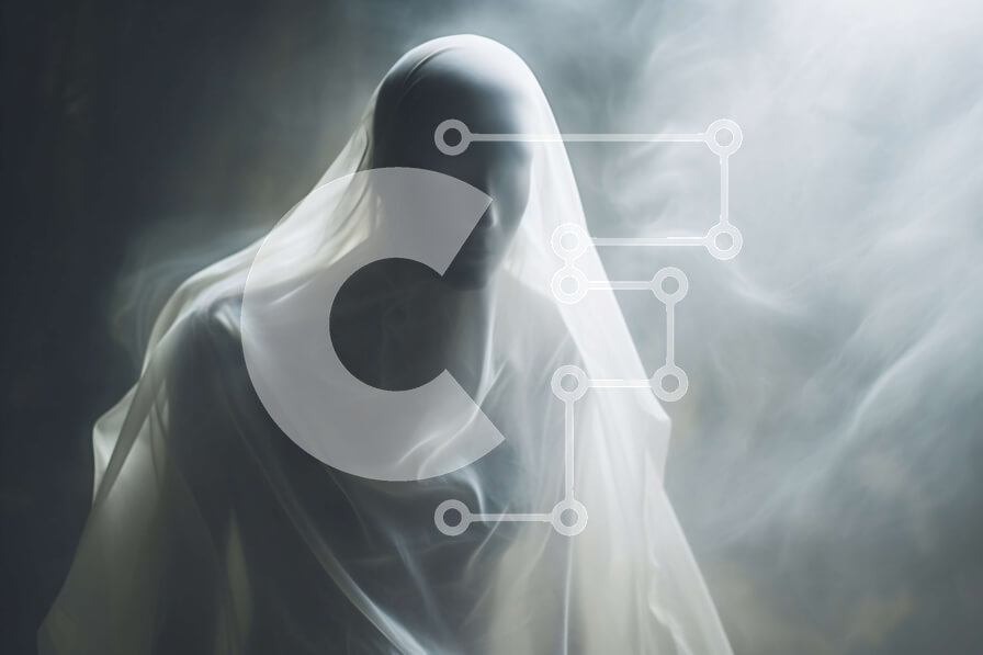 Intra Συλλεκτικό Ξύλινο Παζλ Plywood  4mm - Ghostly Figure σε λευκό με καπνό Σε Ξύλινο Κουτί - Διαστάσεις Puzzle: 10x10 cm – 25 κομμάτια