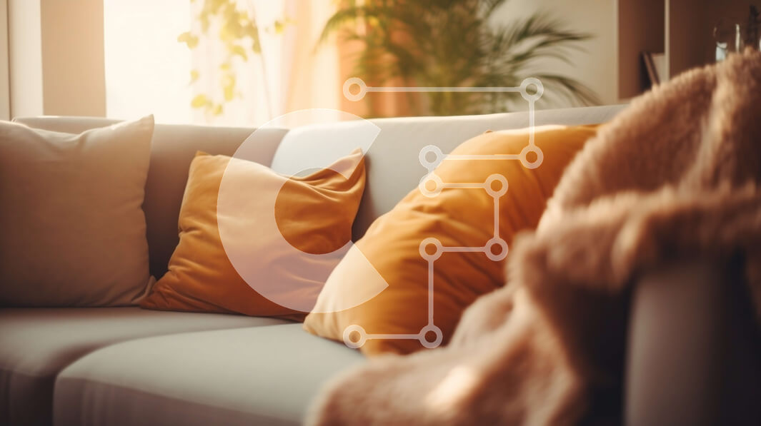 Intra Συλλεκτικό Ξύλινο Παζλ Plywood  4mm - Σαλόνι με ανοιχτό γκρι καναπέ και ουδέτερο χρωματικό σχέδιο Σε Ξύλινο Κουτί - Διαστάσεις Puzzle: 10x10 cm – 25 κομμάτια