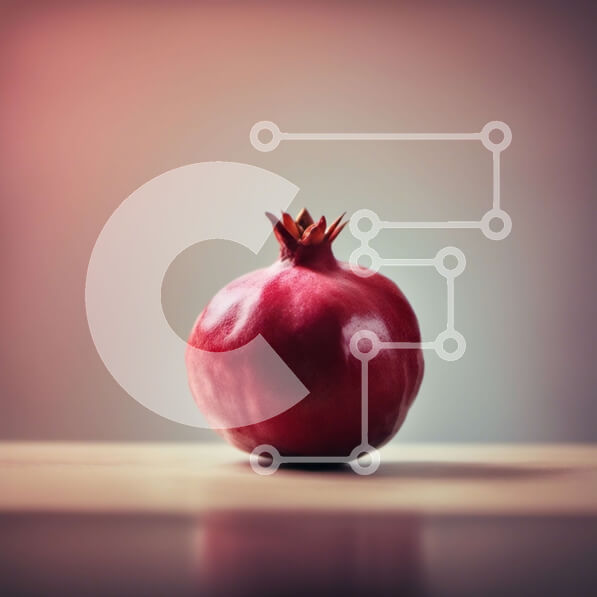 Σετ των 2 Intra Συλλεκτικό Ξύλινο Παζλ Plywood  4mm - Κόκκινο ρόδι σε ένα ξύλινο τραπέζι Σε Ξύλινο Κουτί - Διαστάσεις: 10x10 cm – 25 κομμάτια