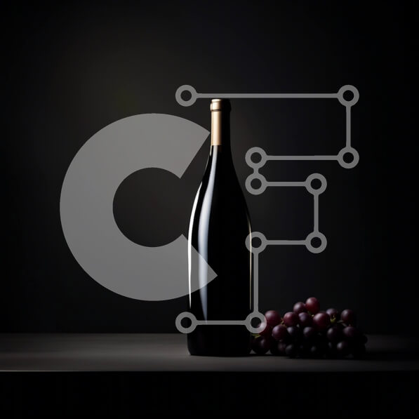 Σετ των 2 Intra Συλλεκτικό Ξύλινο Παζλ Plywood  4mm - Όμορφη εικόνα κόκκινου κρασιού και σταφυλιών σε σκούρο φόντο Σε Ξύλινο Κουτί - Διαστάσεις: 10x10 cm – 25 κομμάτια