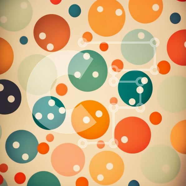 Intra Συλλεκτικό Ξύλινο Παζλ Plywood  4mm - Παιχνιδιάρικο και χαρούμενο πολύχρωμο κύκλο χωρίς ραφή πρότυπο Σε Ξύλινο Κουτί - Διαστάσεις Puzzle: 10x10 cm – 25 κομμάτια