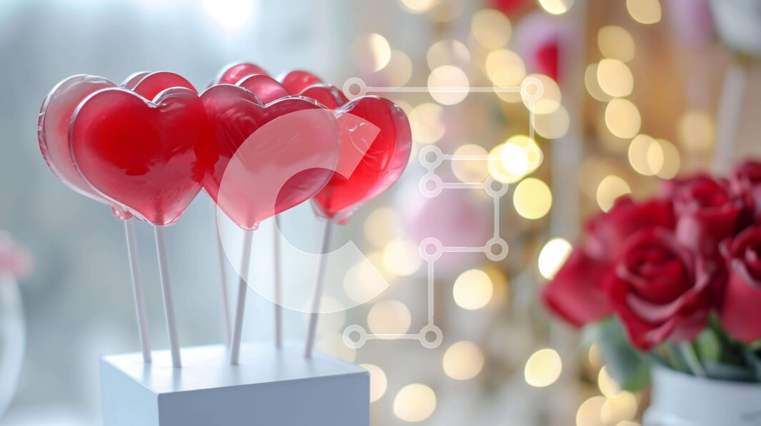 Intra Συλλεκτικό Ξύλινο Παζλ Plywood  4mm - Γλειφιτζούρια και τριαντάφυλλα για την ημέρα του Αγίου Βαλεντίνου Σε Ξύλινο Κουτί - Διαστάσεις: 10x10 cm – 25 κομμάτια