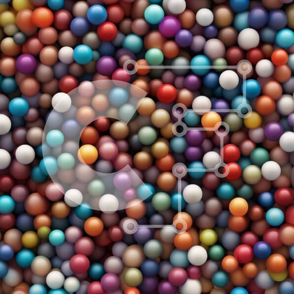 Intra Συλλεκτικό Ξύλινο Παζλ Plywood  4mm - Ζωντανή εικόνα με πολύχρωμες μπάλες σε καθαρό λευκό φόντο Σε Ξύλινο Κουτί - Διαστάσεις: 10x10 cm – 25 κομμάτια