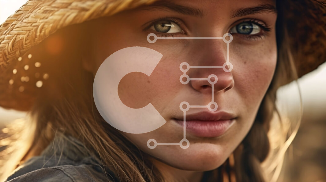 Intra Συλλεκτικό Ξύλινο Παζλ Plywood  4mm - Σοβαρή νεαρή γυναίκα που φορά ένα ψάθινο καπέλο - φωτογραφία αρχείου Σε Ξύλινο Κουτί - Διαστάσεις Puzzle: 10x10 cm – 25 κομμάτια