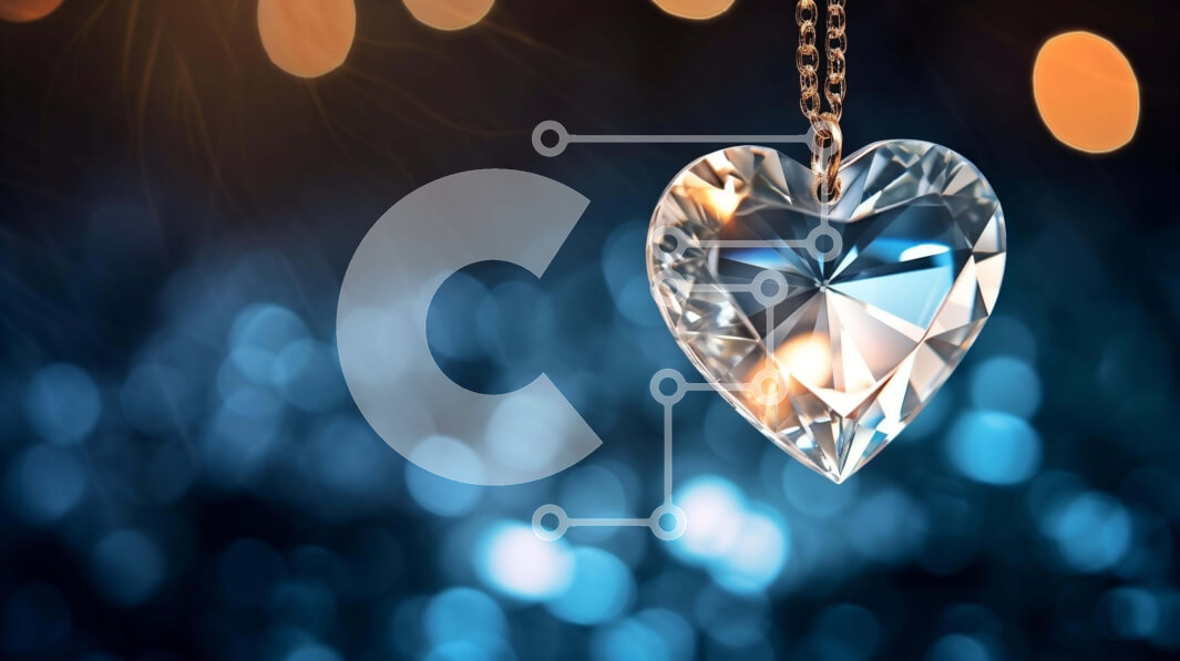 Intra Συλλεκτικό Ξύλινο Παζλ Plywood  4mm - Διαμαντένια κρεμαστά σκουλαρίκια σε σχήμα καρδιάς με πολύχρωμο φόντο Σε Ξύλινο Κουτί - Διαστάσεις Puzzle: 10x10 cm – 25 κομμάτια