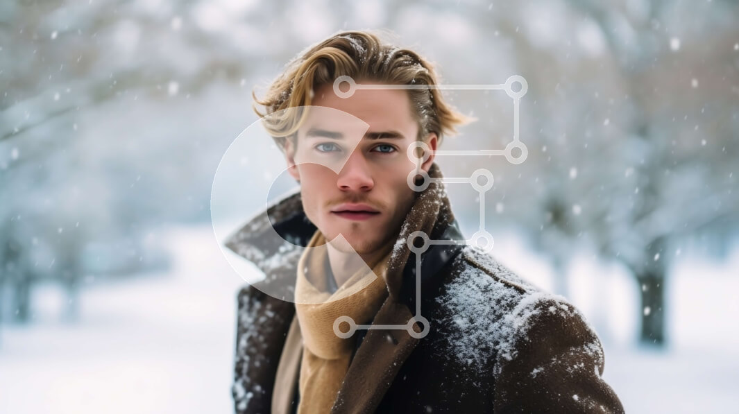 Intra Συλλεκτικό Ξύλινο Παζλ Plywood  4mm - Εκπληκτική εικόνα του ανθρώπου το χειμώνα Σε Ξύλινο Κουτί - Διαστάσεις Puzzle: 10x10 cm – 25 κομμάτια