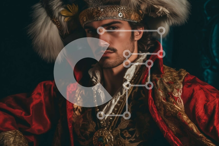 Intra Συλλεκτικό Ξύλινο Παζλ Plywood  4mm - Σοβαρός άνδρας με παραδοσιακή φορεσιά Σε Ξύλινο Κουτί - Διαστάσεις Puzzle: 10x10 cm – 25 κομμάτια